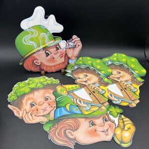 Lot Of 5 1978 The Beistle Co St Patrick's Day Die Cut Decorations Made In USA